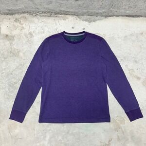 Banana Republic Mens Purple Long Sleeve Crew Neck Cotton Blend‎ Sweater L
